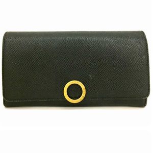 Black Caviar leather Bvlgari full wallet cold hardware